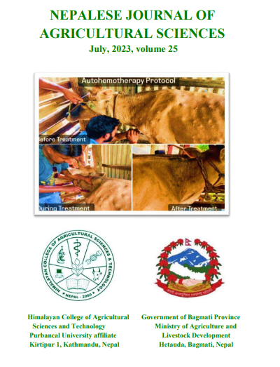 NEPALESE JOURNAL OF AGRICULTURAL SCIENCES